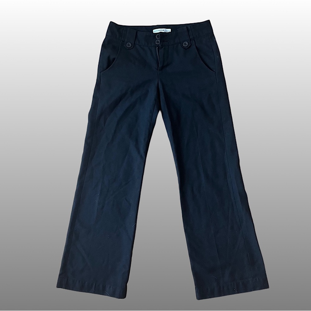 Euromoda black slightly flared trousers S